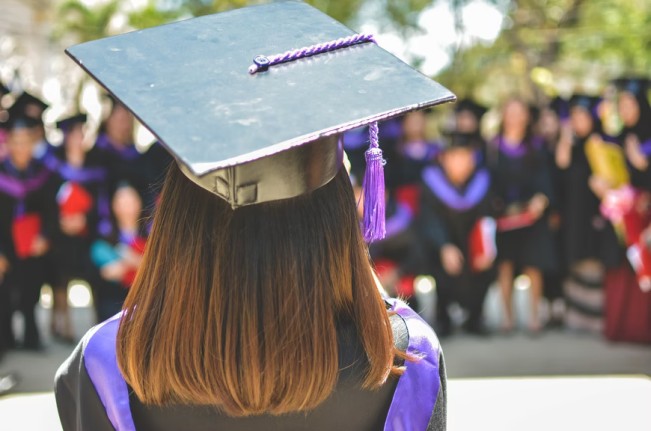 Girl at graduation
